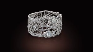 Rose diamond bangle