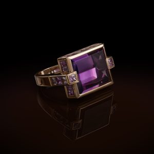 Ametrine gold ring